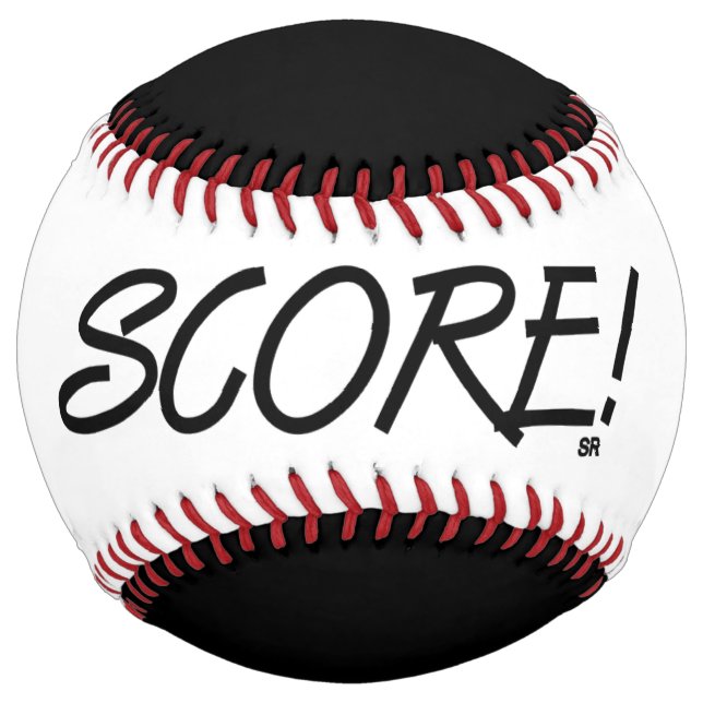 Score white and black softball (Front)