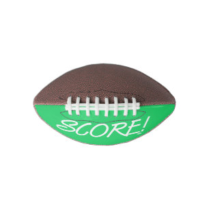 Score white and green mini football american football