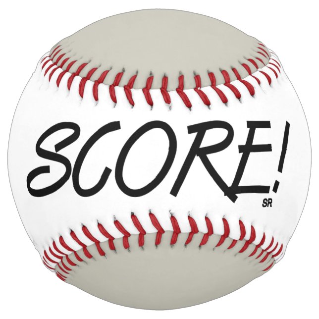 Score white and grey softball (Front)