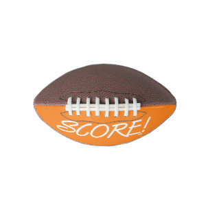 Score white and orange mini football american football