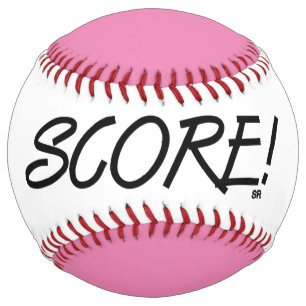 Score white and pink softball