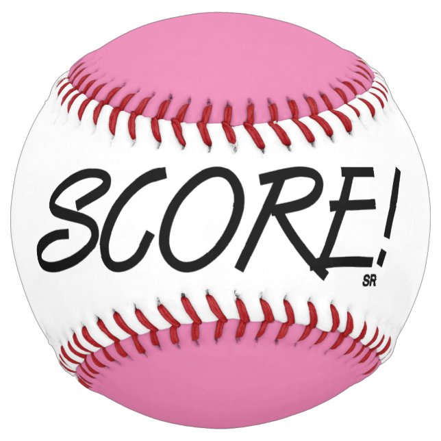 Score white and pink softball (Front)