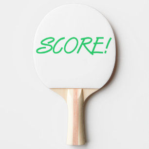 Score white green ping pong paddle