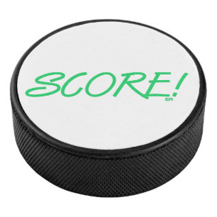 Score white hockey puck