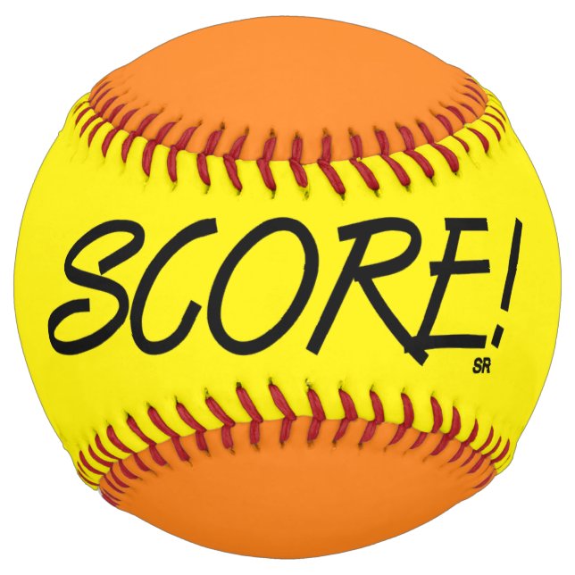 Score yellow and orange softball (Front)