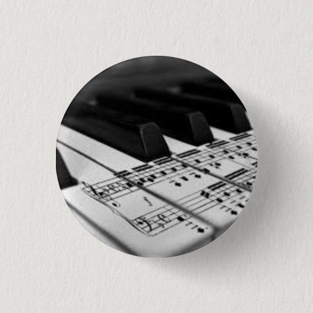 Scored on the Piano 3 Cm Round Badge (Front)
