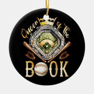 Scorekeeper Baseball Team Scorebook Queen Of The B Ceramic Tree Decoration