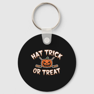 Scoring Trick Or Treat Funny Hockey Halloween Pump Key Ring