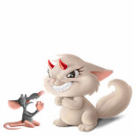 Scorn the Cat and the Begging Rat Statue Standing Photo Sculpture<br><div class="desc">Scorn the Cat is contemplating what to do with the Rat (you can see evil in her eyes and horns growing out from her head. Rat is begging for forgiveness (Woman vs. Man)</div>