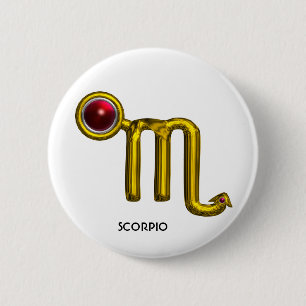 SCORPIO 6 CM ROUND BADGE