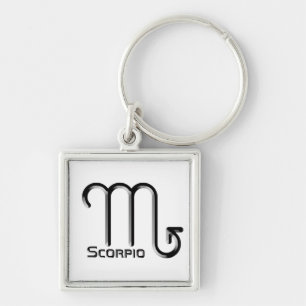 SCORPIO, Abstract Design of the Zodiac Sign, Key Ring