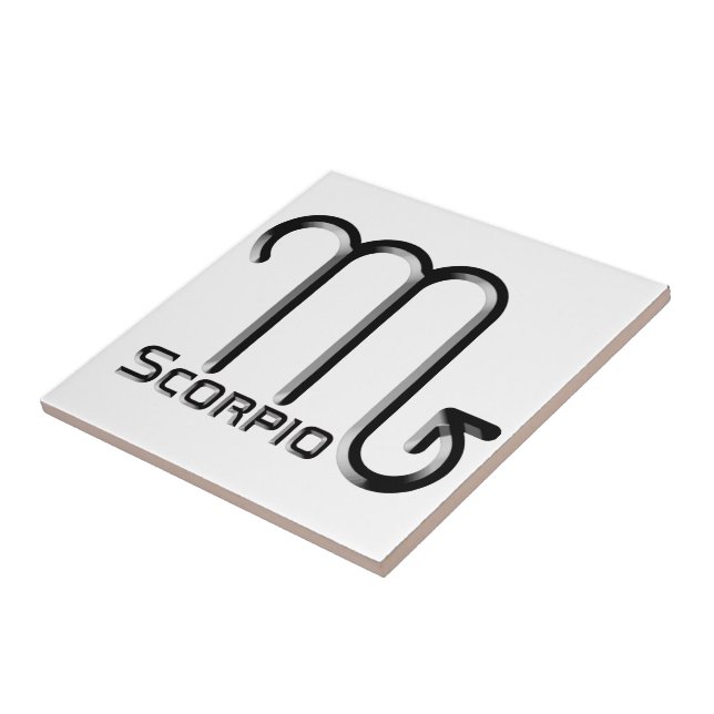 SCORPIO, Abstract Design of the Zodiac Sign,  Tile (Side)
