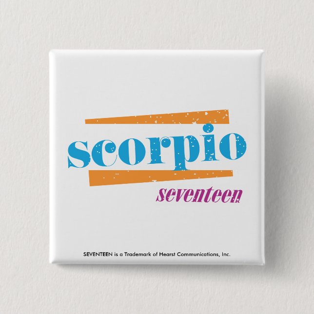 Scorpio Aqua 15 Cm Square Badge (Front)