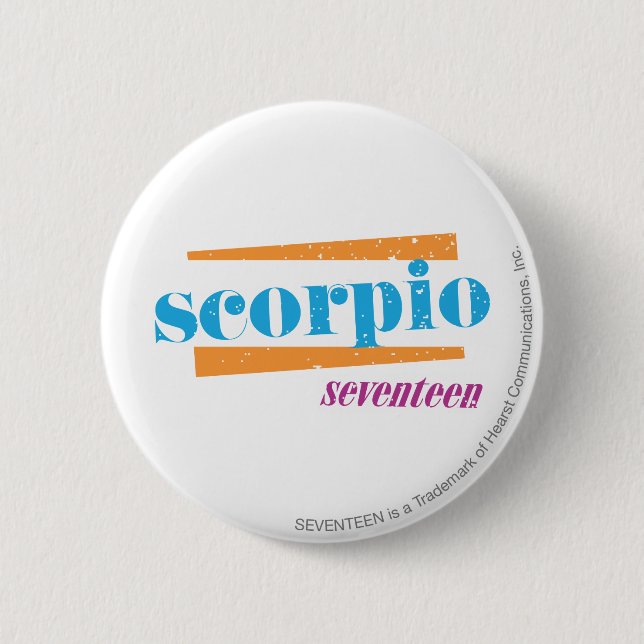 Scorpio Aqua 6 Cm Round Badge (Front)