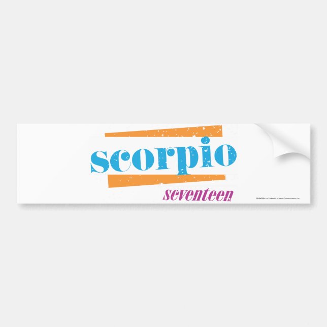 Scorpio Aqua Bumper Sticker (Front)