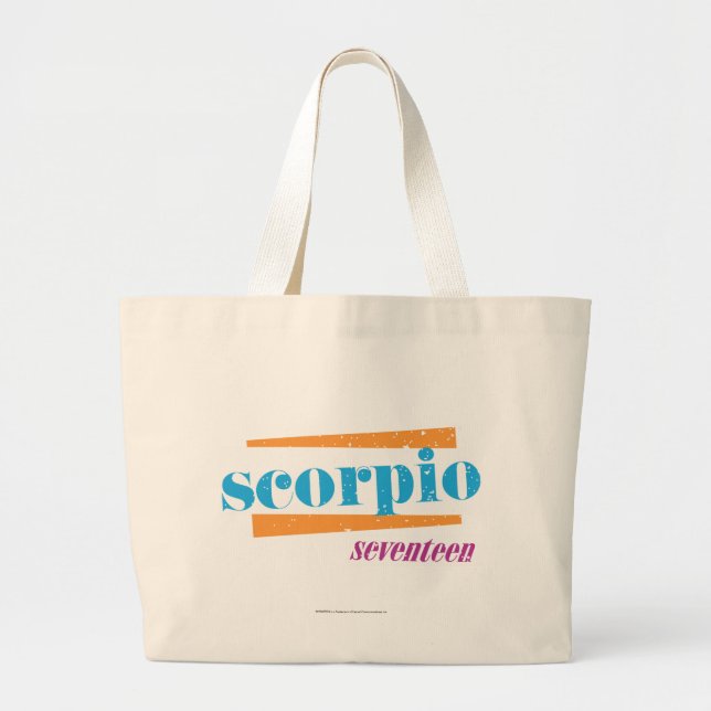 Scorpio Aqua Large Tote Bag (Front)