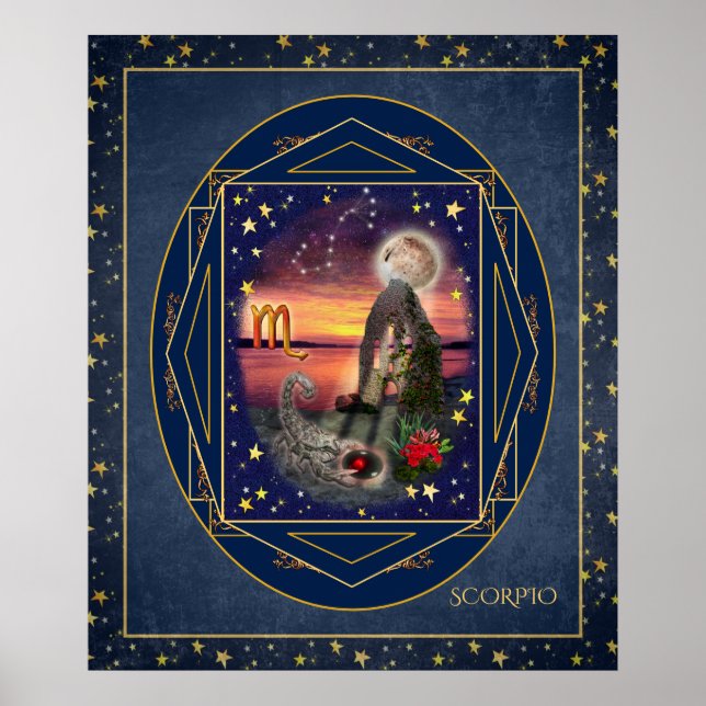 Scorpio Art Collage Poster (Front)