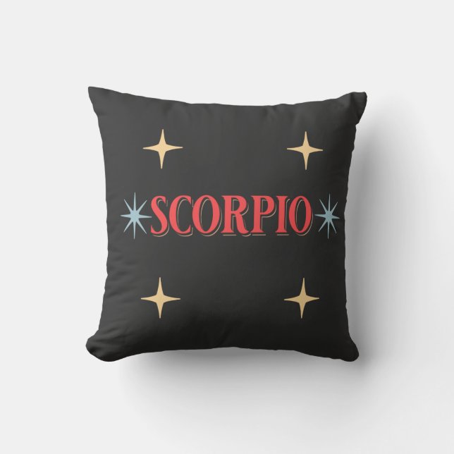 Scorpio Astrological Sign  Cushion (Front)