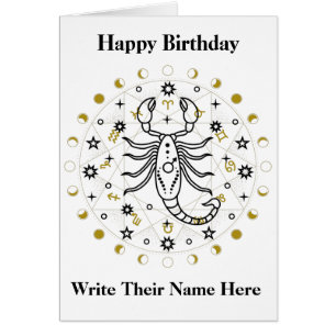 Scorpio Astrology Birthday Card Oct 23-Nov 21