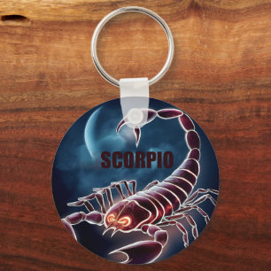 Scorpio astrology sign key ring