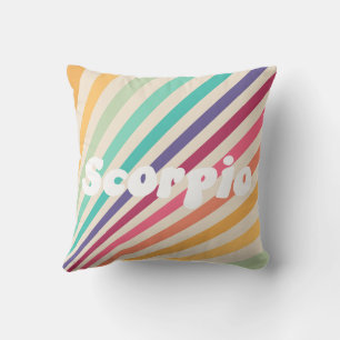 Scorpio Astrology Zodiac Round Pillow
