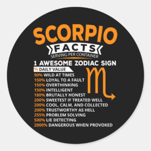 Scorpio Astrology Zodiac Sign Classic Round Sticker