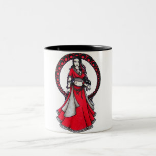 Scorpio Belly Dancer Gothic Moon Two-Tone Coffee Mug