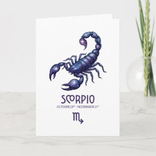 Scorpio Birthday Card