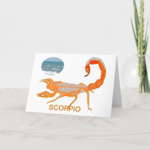 Scorpio Birthday Card with Original Digital Art.