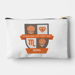 Scorpio Birthday Crest™ for November 1-21 Accessory Pouch