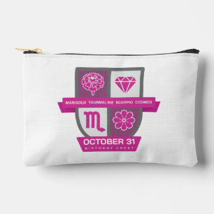 Scorpio Birthday Crest™ for October 24-31 Accessory Pouch