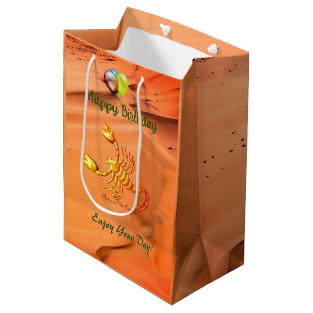  Scorpio Birthday October 23 – November 21)  Medium Gift Bag (Front Angled)