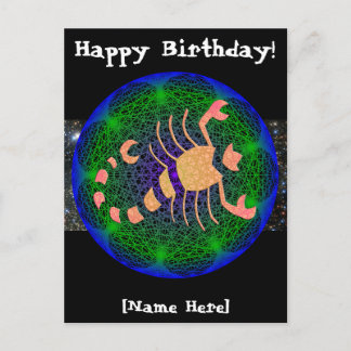 Scorpio Birthday Postcard