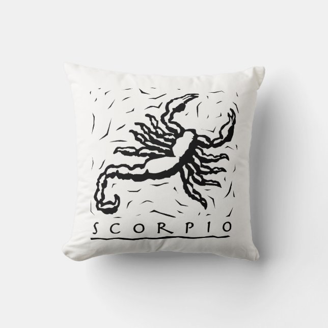 Scorpio Birthday Year Astrological Zodiac Sign Cushion (Front)