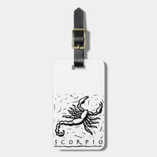 Scorpio Birthday Year Astrological Zodiac Sign Luggage Tag