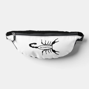 Scorpio Black Scorpion Star Sign Bum Bags