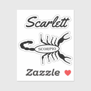 Scorpio Black Scorpion Star Sign Custom Name