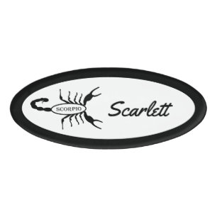 Scorpio Black Scorpion Star Sign Custom Name Tag