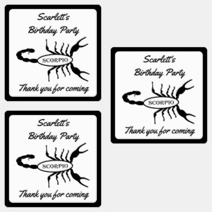 Scorpio Black Scorpion Star Sign Custom Party