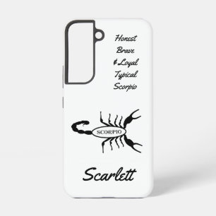 Scorpio Black Scorpion Star Sign Custom Samsung Galaxy Case