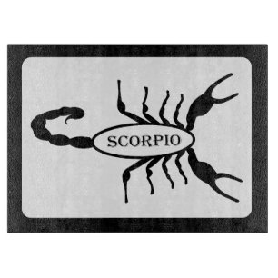 Scorpio Black Scorpion Star Sign Cutting Board