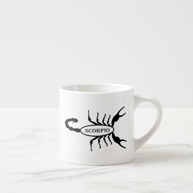 Scorpio Black Scorpion Star Sign Espresso Cup (Right)