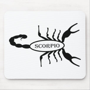 Scorpio Black Scorpion Star Sign Mouse Mat