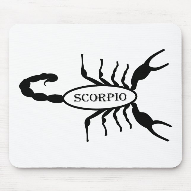 Scorpio Black Scorpion Star Sign Mouse Mat (Front)