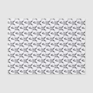 Scorpio Black Scorpion Star Sign Patterned Tissue Paper
