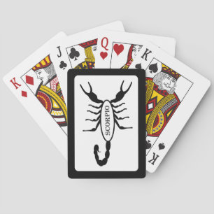 Scorpio Black Scorpion Star Sign Playing Cards