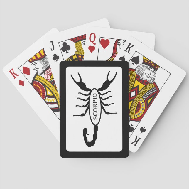 Scorpio Black Scorpion Star Sign Playing Cards (Back)