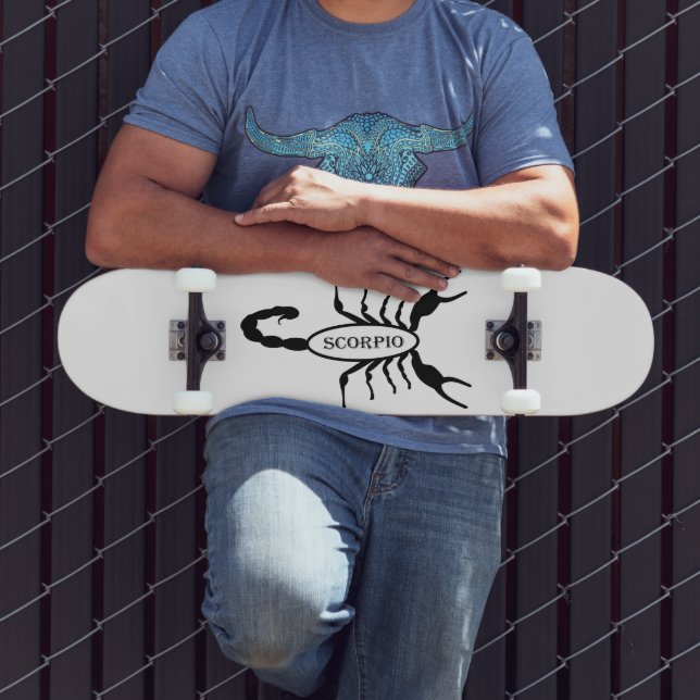 Scorpio Black Scorpion Star Sign Skateboard (Outdoor 3)