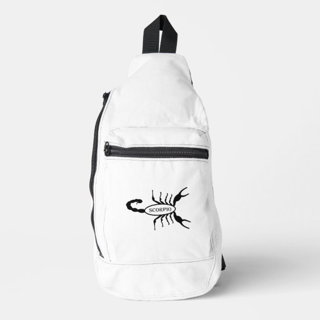 Scorpio Black Scorpion Star Sign Sling Bag (Front)