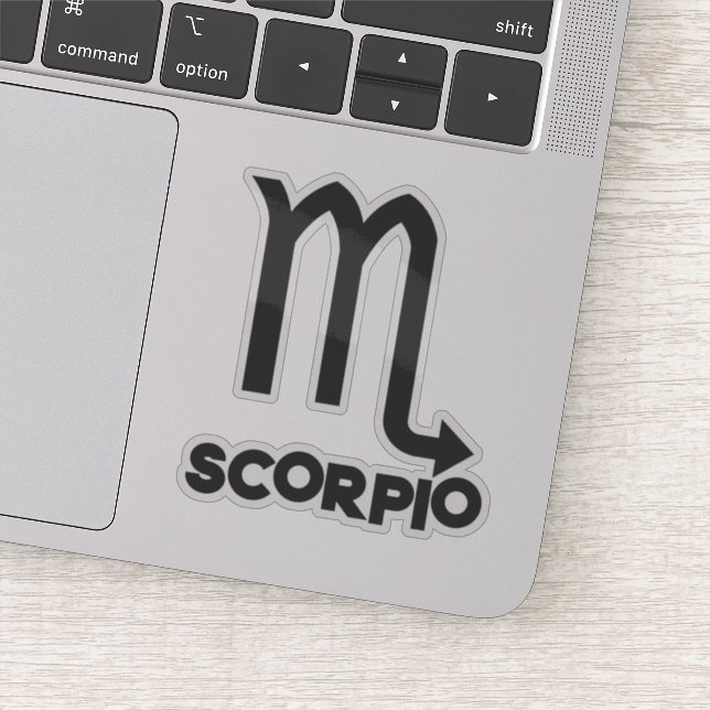 Scorpio Bold Zodiac Sign Horoscope Custom Text (Detail)